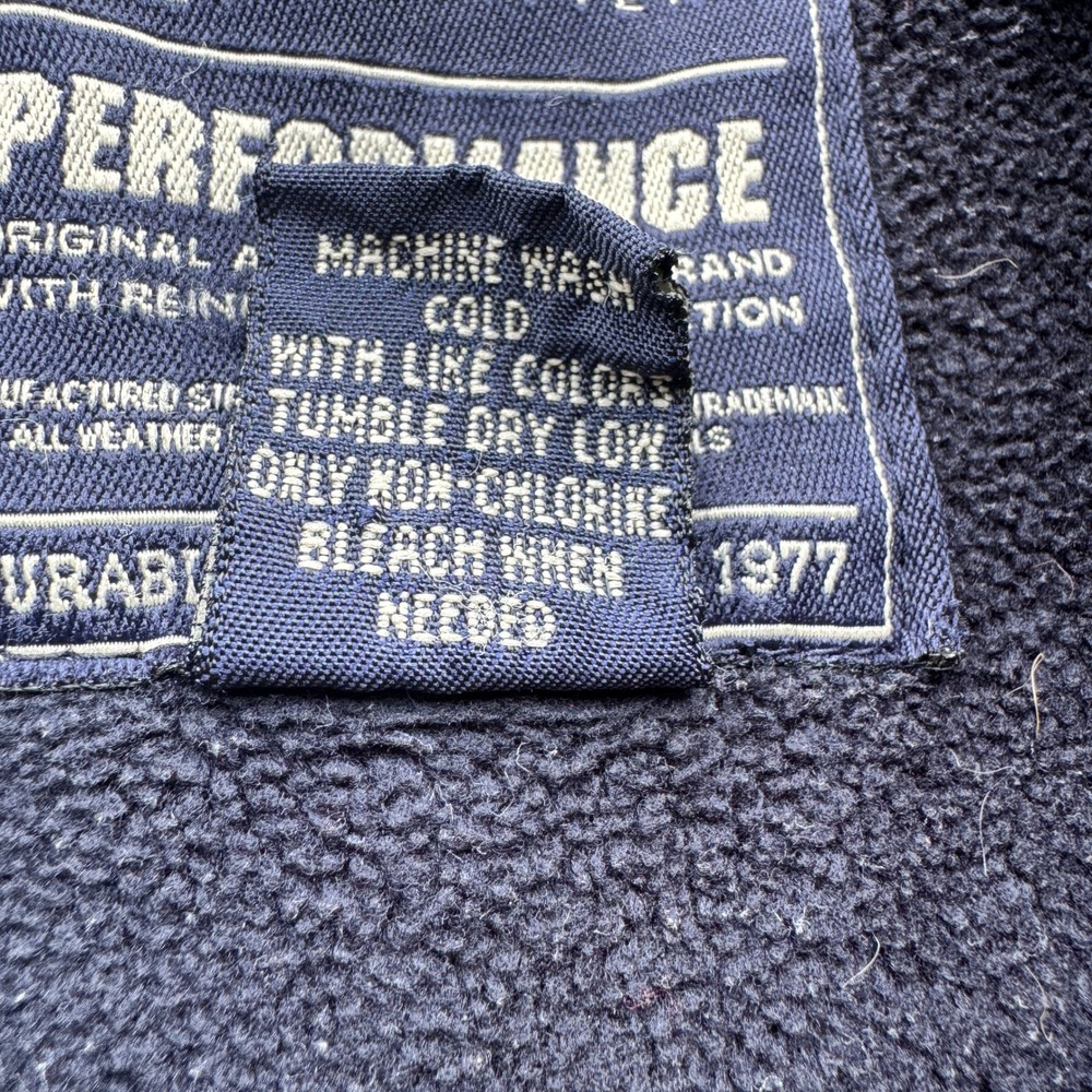 Vtg 90s Y2K American Eagle Mens 2XL Heavyweight Half Zip Fleece Hoodie Striped - Picture 5 of 9